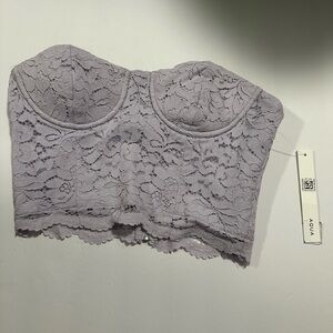 Lavender Lace Corset Top